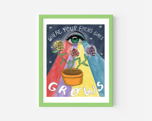Where Your Focus Goes Grows Print